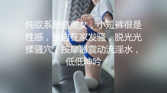 纯欲系颜值美女，小短裤很是性感，独自在家发骚，脱光光揉骚穴，按摩器震动流淫水，低低呻吟