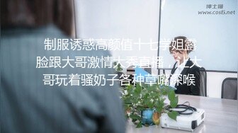 这是哪个公司的极品骚妹子上着班就玩，无毛白虎逼展示，后面还有个大哥在工作，揉奶玩逼道具插都喷水了刺激